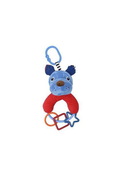 LORELLİ Plush Toy Puppy, 20 cm, with Rattling Geometric Shapes, 0 months+