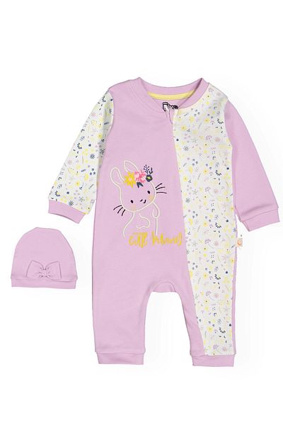Divonette Baby Girl Jumpsuit Set of 2 with Hat - Baby Clothing