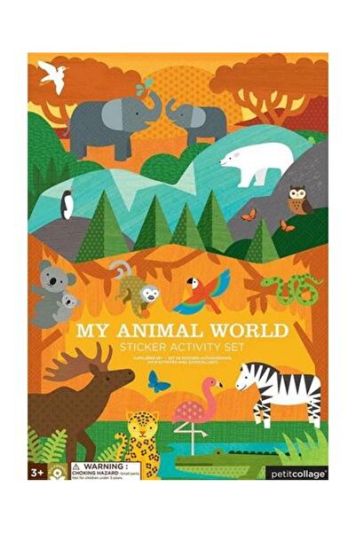 Petit Collage Mapa de activitati, 100+ stickere - My Animal Worl