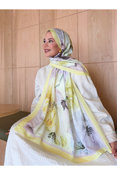 Ahsenhijab Desenli Bambu Kraş Şal Kadın Şal