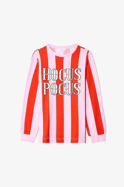 Penti Pink Girls Hocus Pocus Stripedlong Sleeve Pajamas Set