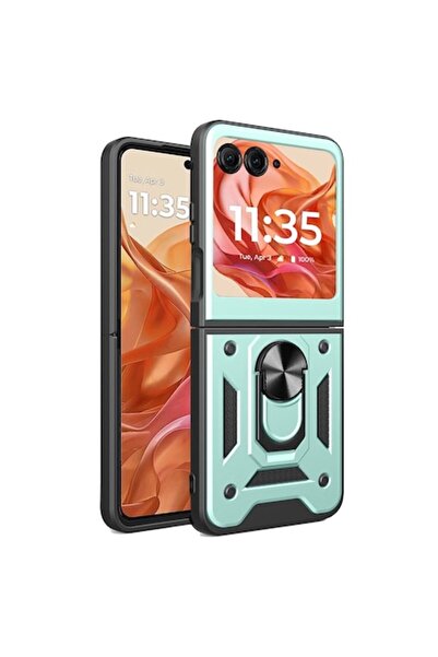 Madviun Husa pentru Motorola Razr 50, CamShield Series, O42, Poliuretan, Green