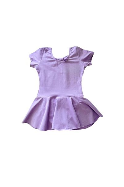 Mixbo Costum pentru dans/gimnastica Mixbo, body cu fustita si capse, maneca scurta, bumbac, mov, 120 cm, 5