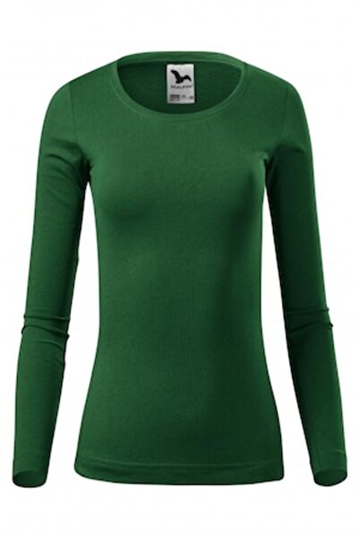 Malfini Tricou pentru dama Fit-T LS, verde sticla, marime XL