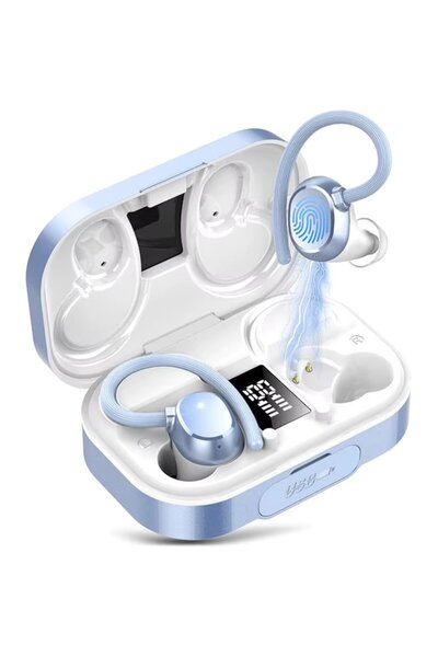 OEM Sport TWS Earbuds, Bluetooth 5.4 with Ear Hook, Water-Resistant IPX7, Hi-Fi Bass, Touch Control, Dig