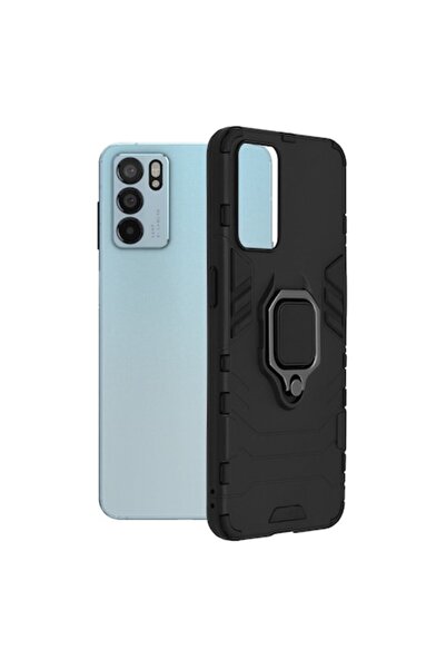 OEM Carcasă de protecție pentru Oppo Reno6 5G, tăiere precisă, scut flexibil din silicon, O5135, metal, neagră