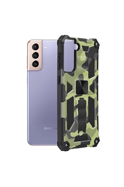 OEM Samsung Galaxy S21 Plus 5G Case, Polyurethane, Camo Lime