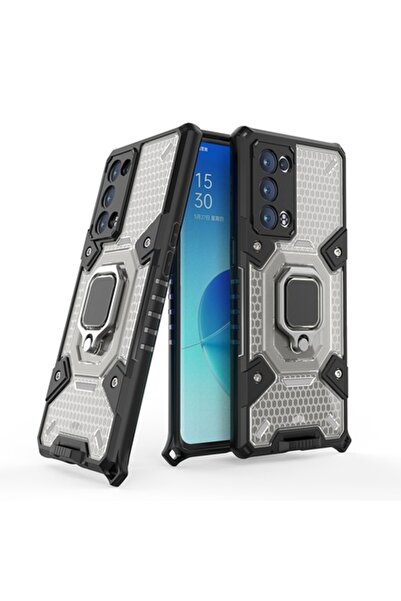 OEM Husă pentru Oppo Reno6 Pro 5G (Snapdragon), armură Techsuit Honeycomb, neagră