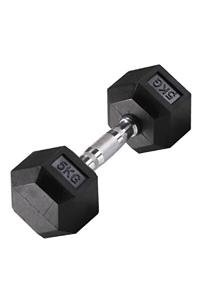 BODY SCULPTURE Hex Dumbbell with Rubber Coating 5kg