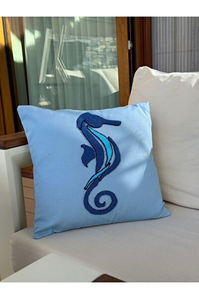 Mady Aksesuar Калъф за възглавница с бродерия с релеф на морско конче