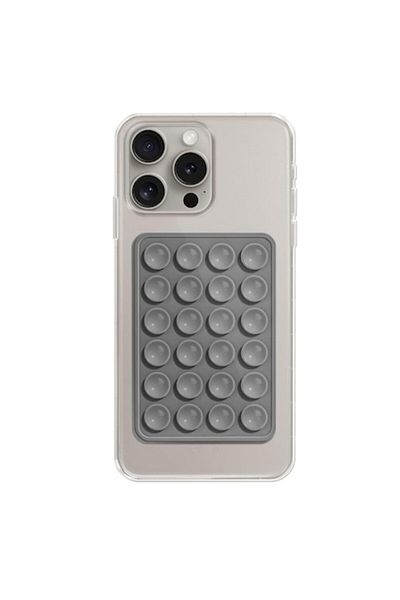 Tim Office Support with Suction Cups for Phone, Timacondesign, Rectangular, S34, Silicone, Titanium Grey