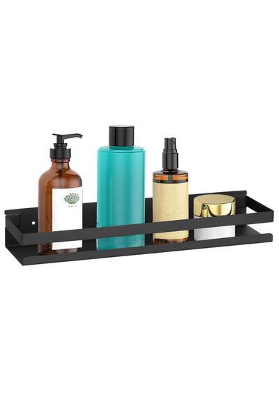 SERSIMO Raft de baie cu 2 sisteme de montare pe perete, aluminiu, 40x10x6cm, ...