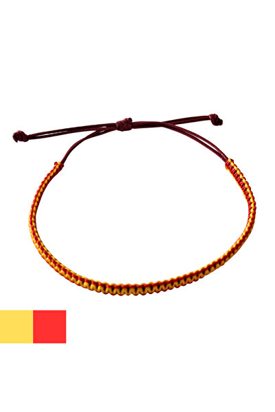 Lugus Dizayn Fan Rope Bracelet Yellow Red Color, Cimbom Fan Rope Bracelet T3