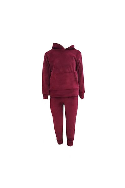 L-line fashion Children's velvet set, two pieces, dark red, 87-92 cm, 18-24 months