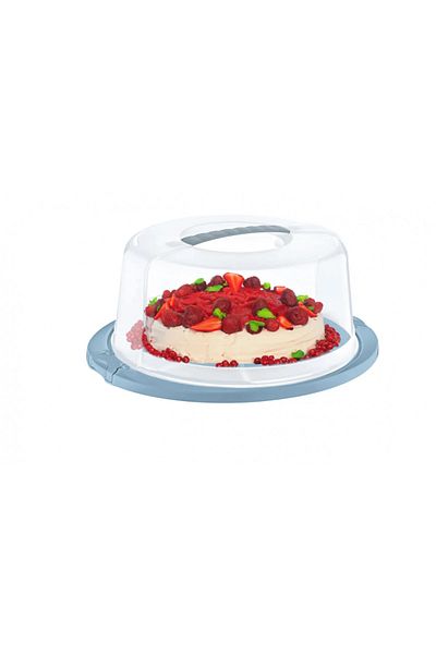 ALTOM DESIGN Cake storage box, plastic, round, with handle 38 x 17 cm