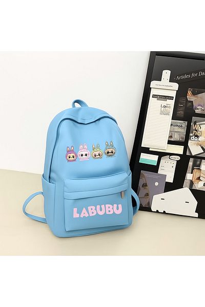 Toum Labubu Figure Printed School, Tutoring, Course Backpack