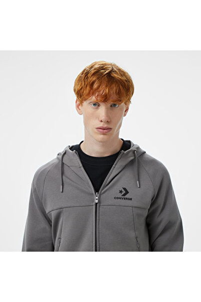 Converse Star Chevron Baskılı Erkek Regular Fit Lacivert Hoodie