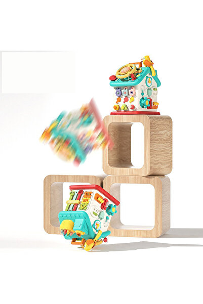 LUDIRO Διαδραστικό Εκπαιδευτικό Σπιτάκι με 16 Αισθητηριακές Δραστηριότητες, Τιμόνι και Φορητή Λαβή