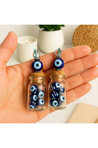 Nice For You Handmade Evil Eye Beaded Car Amulet - Rearview Mirror Ornament & Decorative - Against Evil Energy
