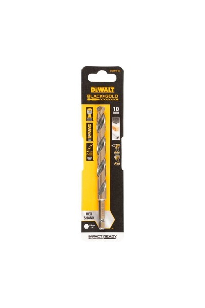 Dewalt - HSS-G Black&Gold HEX Drill Bit, 10mm [DT20616-QZ]