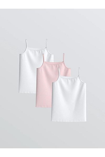 LC Waikiki Square Collar Girl's Undershirt 3-Piece (W5)