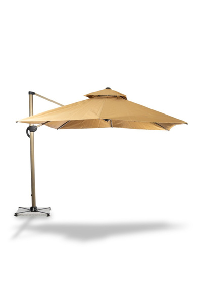 Living Accents مظلة ألومنيوم مقاومة للصدأ بآلية تعليق قابلة للسحب وقاعدة رخام...