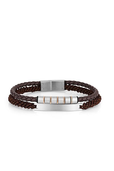 Daniel Klein Men's Real Leather Bracelet Dkj.6.10026-3