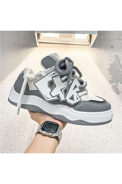 MBrands Sports shoes, sneakers, BBoy synthetic leather Grey 43