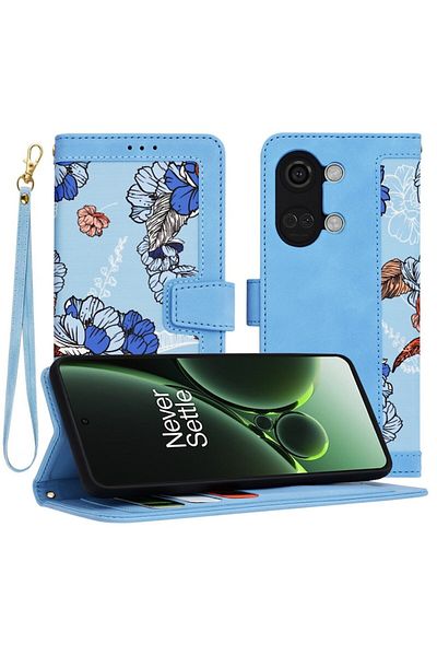 Tim Protective Case for OnePlus Nord 3, Timacon Unit, FlipCraft, O84, Eco-leather, Vibrant Blue