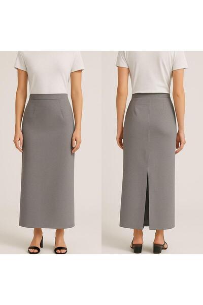 AL&SU BUTİK تنورة ضيقة طويلة بفتحة من الخلف