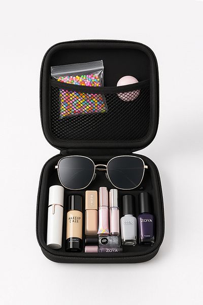 dorbe multi-purpose compact hard shell travel carrying case mesh pocket shockproof mini storage box