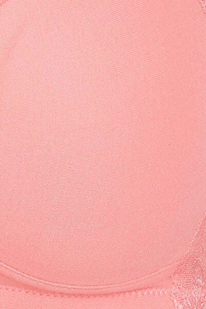 Clovia Non-Padded Non-Wired Full Coverage T-shirt Bra in Peach Pink - Cotton