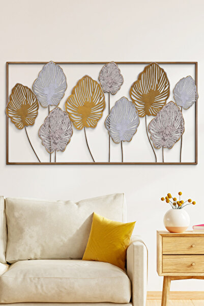 ENZODEKOR Melo Metal Duvar Tablosu, Metal Çiçekli Duvar Dekorasyonu, Otel Ev ...