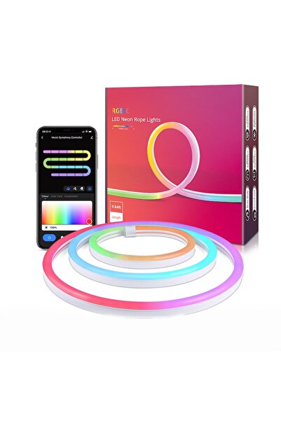 OEM Banda LED RGBIC Gradient inteligenta, control aplicatie, ajustare luminozitate, telecomanda, ajustar