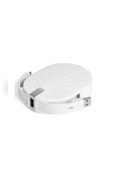 Lexon External Battery Charger Bali 10,000mAh built-in USB and USB-C cables white