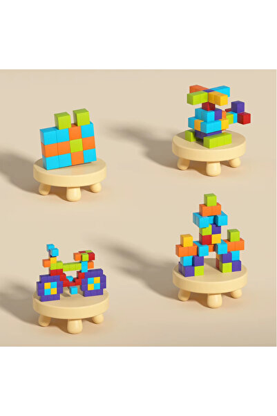 LUDIRO 3D Educational Magnetic Cube Set, 48 Pieces for Creativity, Logic and STEM Development