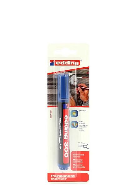 Edding 300 Permanent Marker 1.5–3mm Round Tip Blue