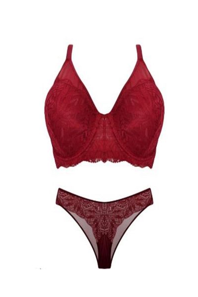 Pardon Bra Set with Underwire Unsuported Tulle Lace 678