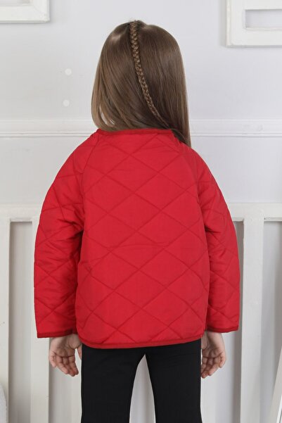noliva bebek ve çocuk Girl's Red Quilted Coat
