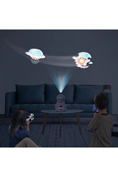 LUDIRO Σετ 2 πιστολιών λέιζερ και προβολέα στόχων, για εσωτερικό και εξωτερικό χώρο, δύο λειτουργίες παιχνιδιού