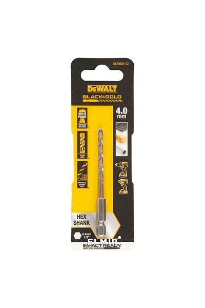 Dewalt - Burghiu hexagonal HSS-G negru și auriu, 4,5 mm [DT20605-QZ]
