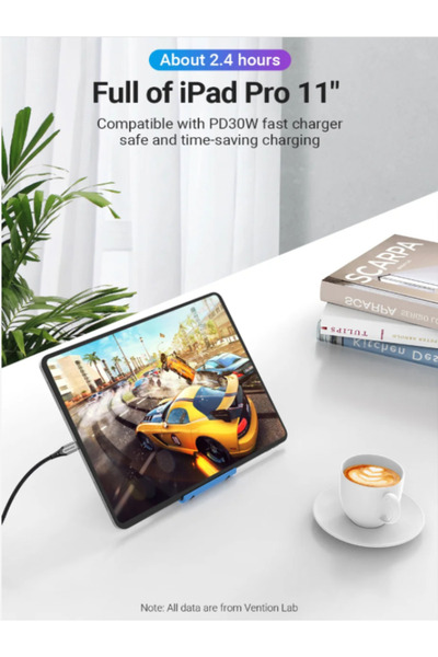 Vention USB-C to USB-C 2.0 Cable 0.5M, 100W 5A PD Fast Charging, Nylon Braided, E-Marker