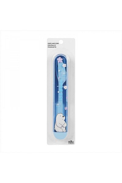 Miniso Dinner Set - Fork + Knife - The Three Bears - Ice Bear