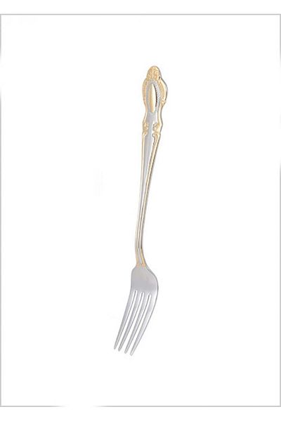 Miniso Stainless steel fork with gold finish