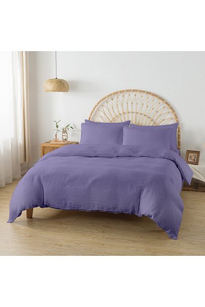 Eclectic homes Washed Linen Duvet Cover Set