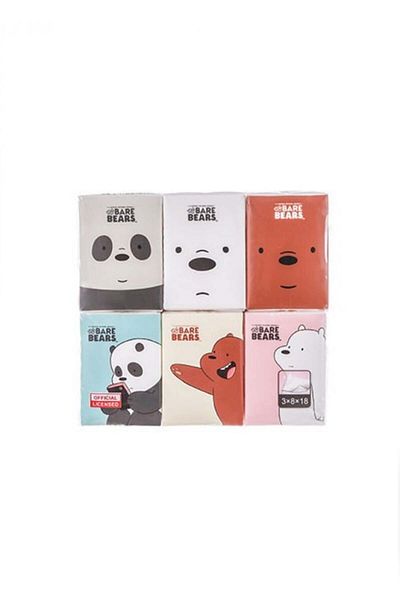 Miniso Simple Three Bears Series Napkins - 18 pieces * 8 napkins * 3 pieces
