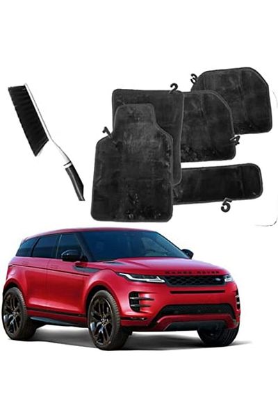 CFT Car Floor Mats from California for Range Rover, Set of 5 Soft Velvet Mats with Cleaning Brush