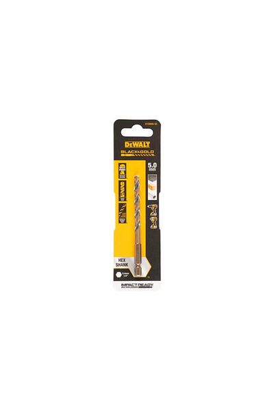 Dewalt - Burghiu hexagonal HSS-G negru și auriu, 5 mm [DT20606-QZ]