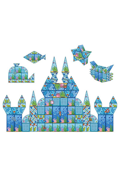 LUDIRO Ocean Educational Magnetic Set, 108 Pieces with Marine Theme, Creativity and Learning through Play