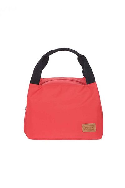 Miniso Red Lunch Bag - Size: 16.5cm x 15cm x 23.5cm